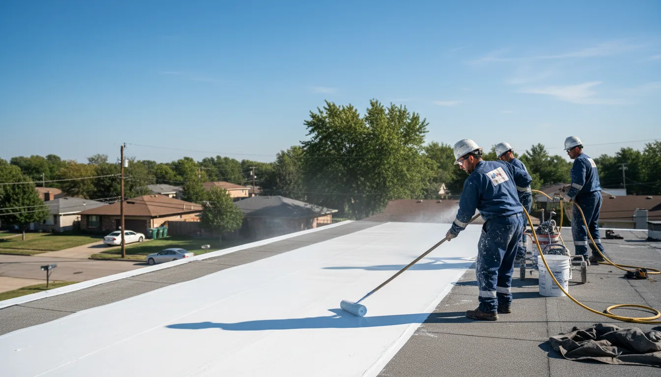 Commercial roof coating in Lomax, IL near me